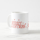 Retro Kerstmis Typografie Koffiemok (Voorkant links)