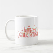 Retro Kerstmis Typografie Koffiemok (Links)