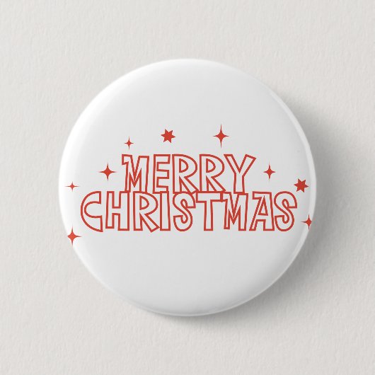 Retro Kerstmis Typografie Ronde Button 5,7 Cm (Voorkant)