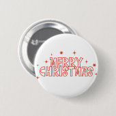 Retro Kerstmis Typografie Ronde Button 5,7 Cm (Voorkant /achterkant)