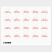 Retro Kerstmis Typografie Ronde Sticker (Vel)