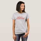 Retro Kerstmis Typografie T-shirt (Voorkant volledig)