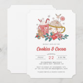 Retro Kerstmis Uitnodiging (Voorkant / Achterkant)