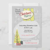 Retro Kerstmis uitnodiging-1958 Kaart (Voorkant)