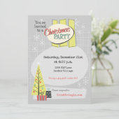 Retro Kerstmis uitnodiging-1958 Kaart (Staand voorkant)