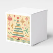Retro Kerstmis Vakantie Design Bedankdoosjes (Voorkant Zijde)