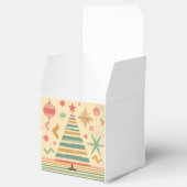 Retro Kerstmis Vakantie Design Bedankdoosjes (Geopend)