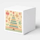 Retro Kerstmis Vakantie Design Bedankdoosjes (Achterkant)