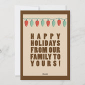 Retro Kerstmis, Vakantie Fotokaart Feestdagenkaart (Achterkant)