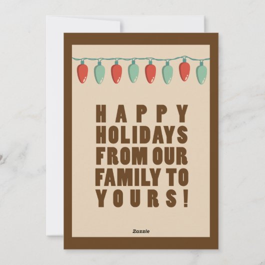 Retro Kerstmis, Vakantie Fotokaart Feestdagenkaart (Achterkant)