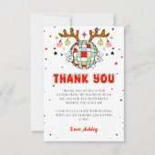 Retro Kerstmis Verjaardag Dank u kaart (Voorkant)