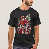 Retro Kerstmis  Vibes Truck Groovy M T-shirt (Voorkant)