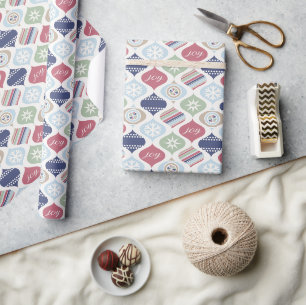 Retro Kerstmis Vintage Luxe Cadeaupapier