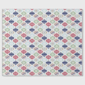 Retro Kerstmis Vintage Luxe Cadeaupapier (Vlak)