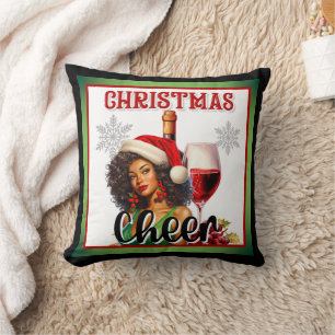 Retro Kerstmis vrolijkheid Pin-up Kussen