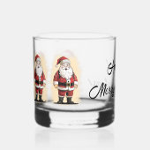 Retro Kerstmis Whisky Glas (Voorkant)