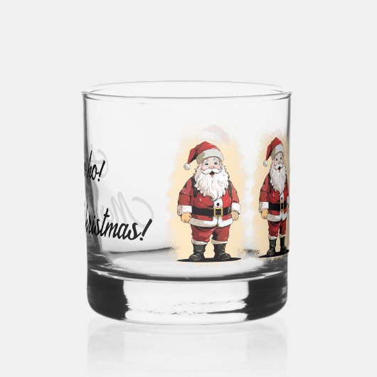 Retro Kerstmis Whisky Glas (Achterkant)
