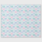 Retro Kerstmis Winter Pastel Cadeaupapier (Vlak)