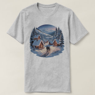 Retro Kerstmis Winterdorp Sweatshirt ,90s