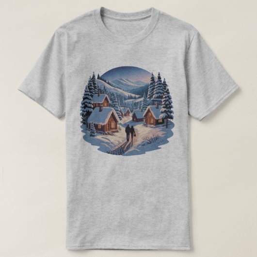 Retro Kerstmis Winterdorp Sweatshirt ,90s (Design voorkant)