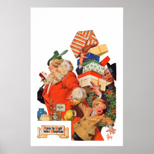 Retro Kerstmis Xmas Tijdschrift Cover - Het Was de Poster