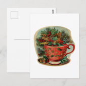Retro Kerstmug Stilleven Briefkaart (Voorkant / Achterkant)