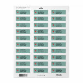 Retro Kerstornament Hulstbes Etiket (Full Sheet)