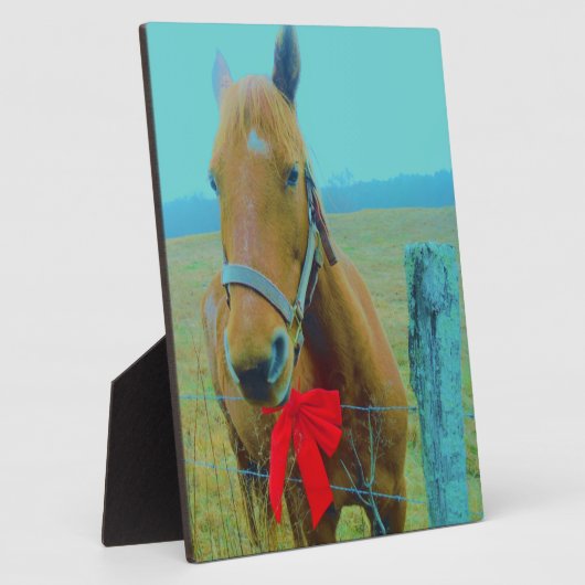 retro kerstpaard fotoplaat (Zijkant)