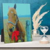 retro kerstpaard fotoplaat (Zijkant)