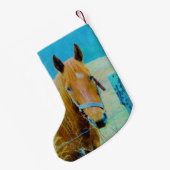 Retro-kerstpaard Kleine Kerstsok (Achterkant (Hangend))