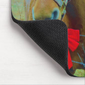 retro kerstpaard muismat (Hoek)