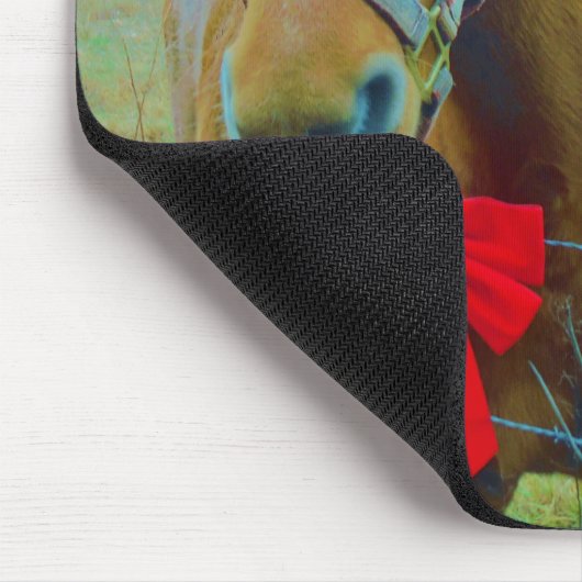 retro kerstpaard muismat (Hoek)