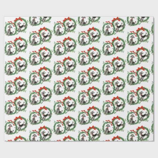 Retro kerstpannen cadeaupapier (Vlak)