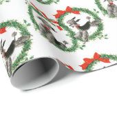 Retro kerstpannen cadeaupapier (Rol Hoek)