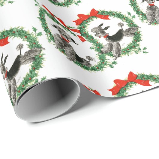 Retro kerstpannen cadeaupapier (Rol Hoek)