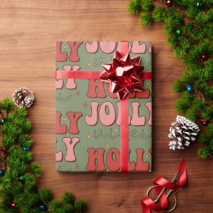 Retro-kerstpapier Cadeaupapier