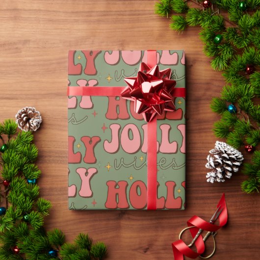 Retro-kerstpapier Cadeaupapier (Feestdagen Geschenken)