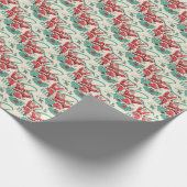 Retro  kerstpapier cadeaupapier (Hoek)