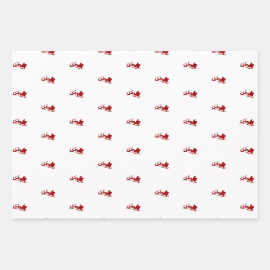 retro-kerstpapier en rendierpapier inpakpapier vel (Voorkant 2)