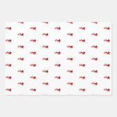 retro-kerstpapier en rendierpapier inpakpapier vel (Voorkant)