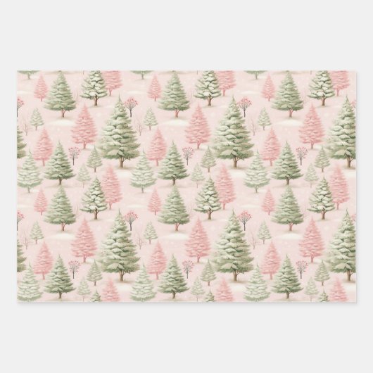 Retro-kerstpapier Inpakpapier Vel (Voorkant 3)