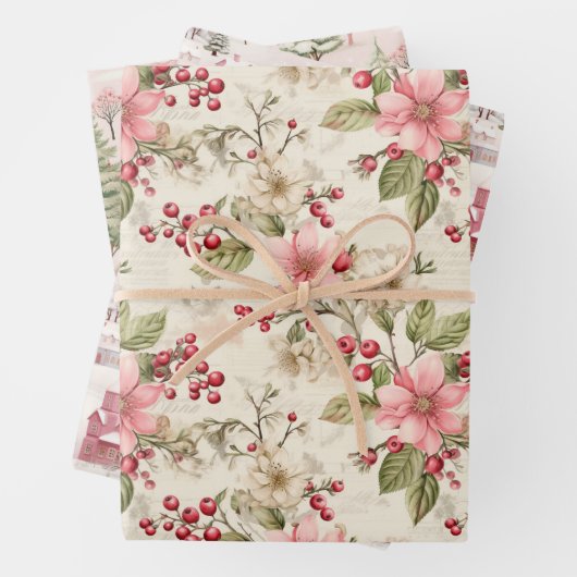 Retro-kerstpapier Inpakpapier Vel (In situ)