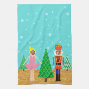 Retro-kerstparade Foto keukenhanddoeken