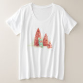 Retro kerstpas grote maat t-shirt (Design voorkant)