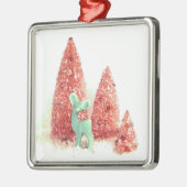 Retro kerstpas metalen ornament (Links)