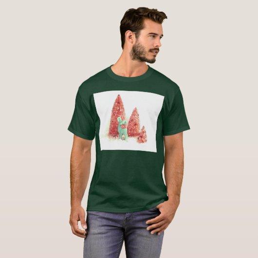 Retro kerstpas t-shirt (Voorkant volledig)