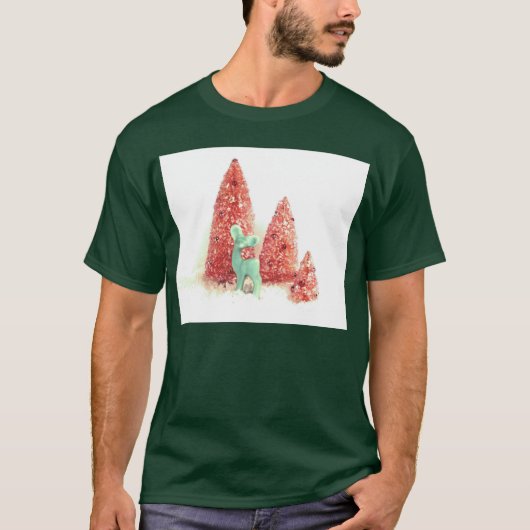Retro kerstpas t-shirt (Voorkant)