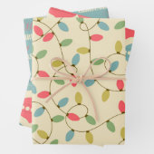 Retro kerstpastel 50s  verlooppapier inpakpapier vel (In situ)