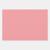 Retro kerstpatronen in rood, roze en groen inpakpapier vel (Voorkant 3)