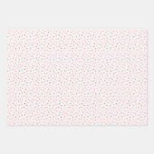 Retro kerstpatronen in rood, roze en groen inpakpapier vel (Voorkant 2)